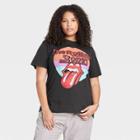 Women's The Rolling Stones Plus Size Short Sleeve Graphic Boyfriend T-shirt - Black