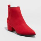 Women's Valerie City Ankle Bootie - A New Day Red