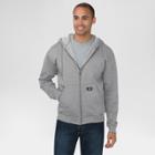 Dickies Men's Big & Tall Midweight Fleece Full Zip Hoodie- Heather Gray Xxxl