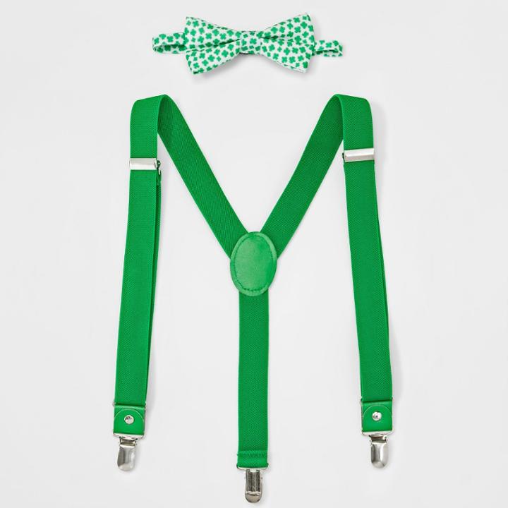 Boys' St. Patricks Day Bowtie & Suspender Set - Cat & Jack One Size,