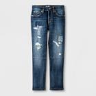 Boys' Skinny Rip Jeans - Cat & Jack Medium Blue