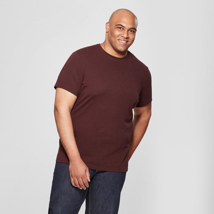 Men's Tall Crew Short Sleeve T-shirt - Goodfellow & Co Black Raspberry
