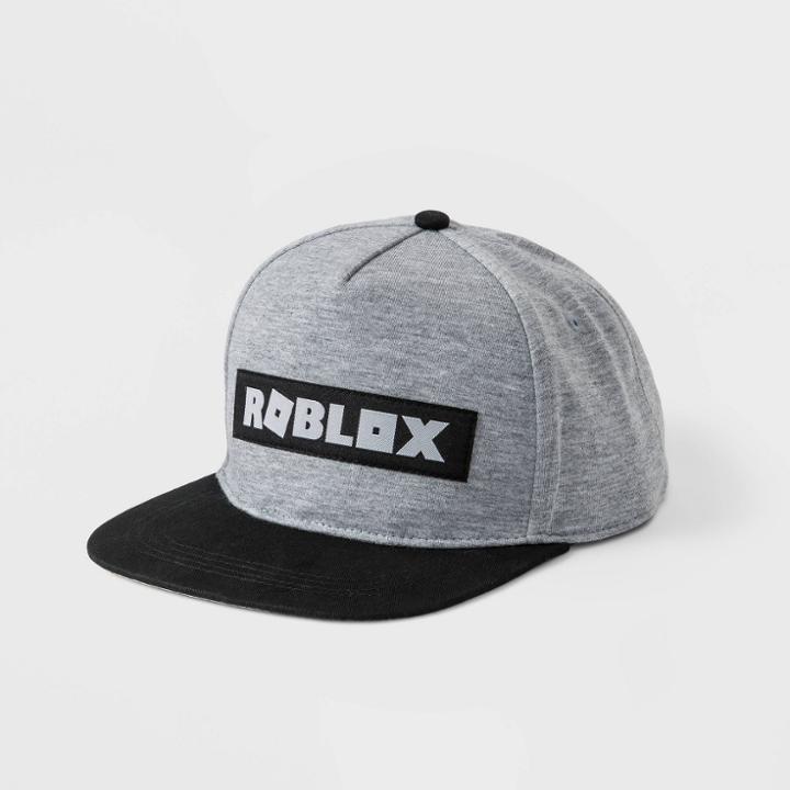 Boys' Roblox Flat Brim Baseball Hat - Gray