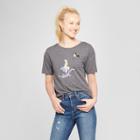 Women's Disney Short Sleeve Aladdin And Jasmine Graphic T-shirt (juniors') Charcoal