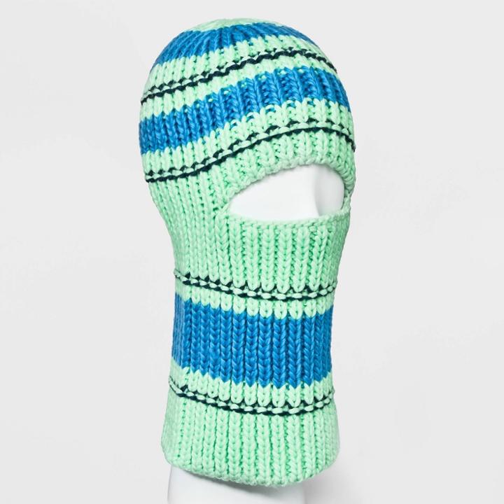 Women's Striped Balaclava - Wild Fable Green