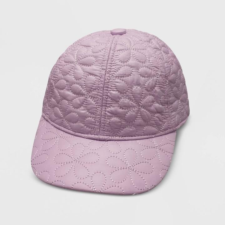 Baby Girls' Quilted Flower Baseball Hat - Cat & Jack Purple
