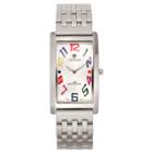 Men's Croton Analog Watch - Silvertone Bracelet Watch, Black/silver