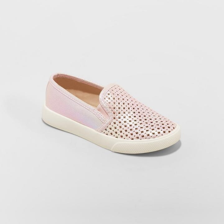 Girls' Mabli Metallic Chop Out Sneakers - Cat & Jack Pink