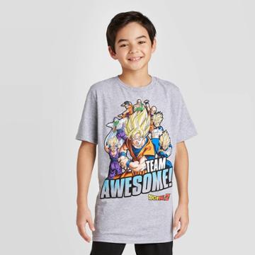 Boys' Dragon Ball Z Team Awesome Graphic T-shirt - Gray, Boy's,