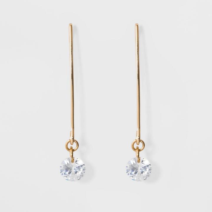 Clear Dangle Threader Earrings - A New Day Gold