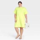 Women's Plus Size Elbow Sleeve Knit T-shirt Dress - A New Day
