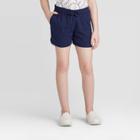 Girls' Pull-on Eyelet Shorts - Cat & Jack Navy Xs, Girl's, Blue
