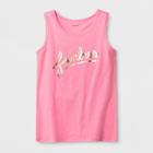 Girls' Adaptive Fearless Graphic Tank Top - Cat & Jack Pink