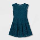 Zenzi Girls' Tiered Lace Dress - Teal