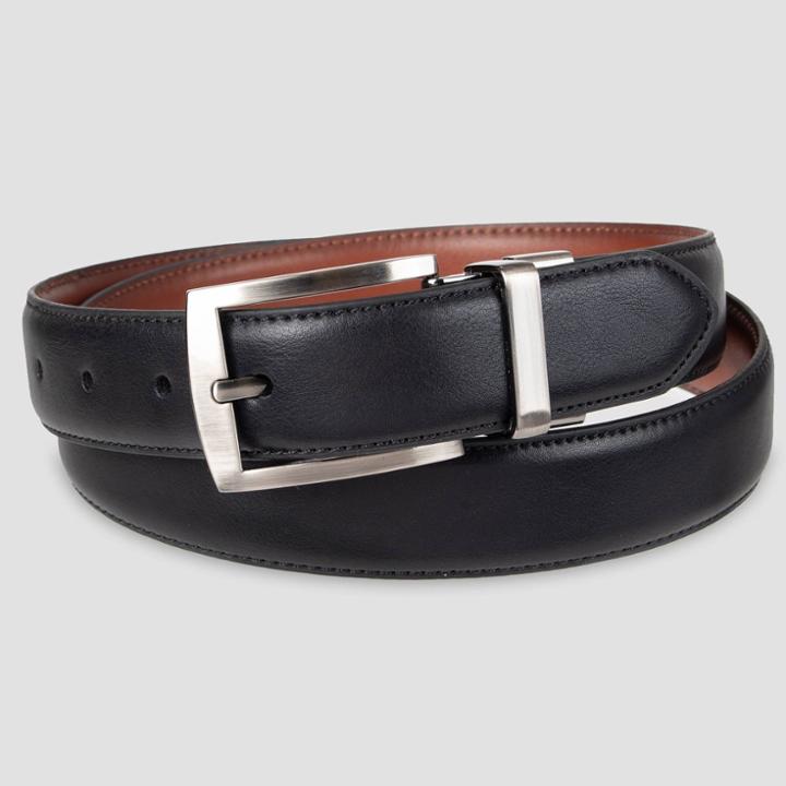 Men's Big & Tall Reversible Stretch Belt - Goodfellow & Co Black