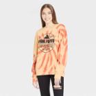 Merch Traffic Women's Pink Floyd Graphic Sweatshirt - Orange Tie-dye
