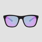 No Brand Women's Polarized Surf Plastic Rubberized Sunglasses - Black, Women's, Size: Small, Black/blue