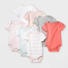 Baby Girls' 7pk Basics Bodysuits - Cloud Island Brown