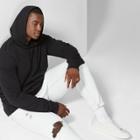 Men's Tall Long Sleeve Raw Edge Hooded Sweatshirt - Original Use Black