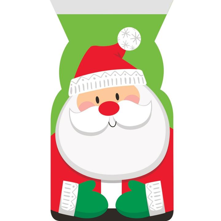Creative Converting 12ct Santa Favor Bags Red And Green, Red Green