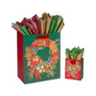 Papyrus 2ct Christmas Classic Gift Bag With Tissue Paper,