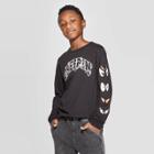 Boys' Halloween Long Sleeve Tie Dye T-shirt - Art Class Black