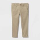 Toddler Boys' Uniform Straight Pants With Rib Waistband - Cat & Jack Khaki