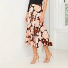Women's Floral Print Midi Slip Skirt - Who What Wear Pink