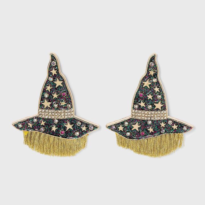 Sugarfix By Baublebar Starry Witch Hat Fringe Drop Earrings - Black