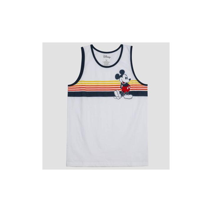 Disney Men's Mickey Mouse Graphic Tank Top - White