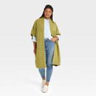 Women's Plus Size Knit Wrap Jacket - Universal Thread Olive One Size, Green