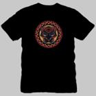 Disney Men's Marvel Black Panther Aztec Logo Short Sleeve T-shirt - Black
