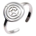 Women's Marvel Captain America Shield Stainless Steel Cutout Ring,