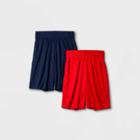 Boys' 2pk Pull-on Active Shorts - Cat & Jack Red/navy