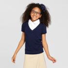 Girls' Short Sleeve Pullover Sweater - Cat & Jack Navy S, Size: