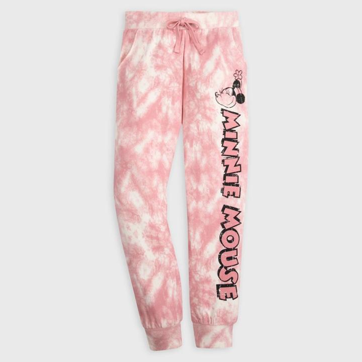 Girls' Disney Minnie Mouse Jogger Pants - Pink 11-12 - Disney