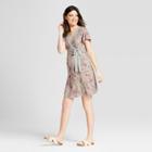 Macherie Maternity Floral Print Flutter Sleeve Mix Print Dress - Ma Cherie Black M, Women's, Red