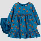 Baby Girls' Floral Dress - Just One You Made By Carter's Teal