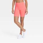 Women's Brushed Sculpt Curvy Bike Shorts - All In Motion Rose Pink