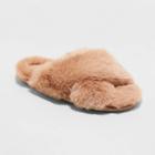 Women's Paris Crossband Fur Slippers - Stars Above Camel