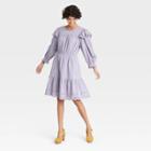 Women's Ruffle Long Sleeve Ruffle Dress - Universal Thread Lilac