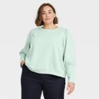 Women's Plus Size High Cuff French Terry Sweatshirt - A New Day