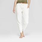 Women's Brushed Fleece Lounge Jogger Pants - Stars Above Oatmeal