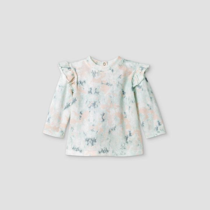Grayson Mini Baby Girls' Tie-dye Sweatshirt - White Newborn
