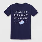 Threadless Men's Strange Planet Imagine Pleasant Nonsense Short Sleeve Crewneck Graphic T-shirt - Navy