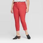Women's Plus Size Skinny Crop Jeans - Universal Thread Red