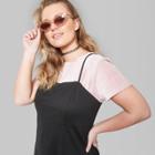 Women's Plus Size Strappy Knit Dress - Wild Fable Black