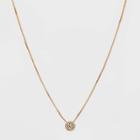 Pave Circle Pendant Necklace - A New Day Gold