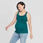 Maternity Scoop Neck Tank Top - Isabel Maternity By Ingrid & Isabel English Teal L, Women's, Blue