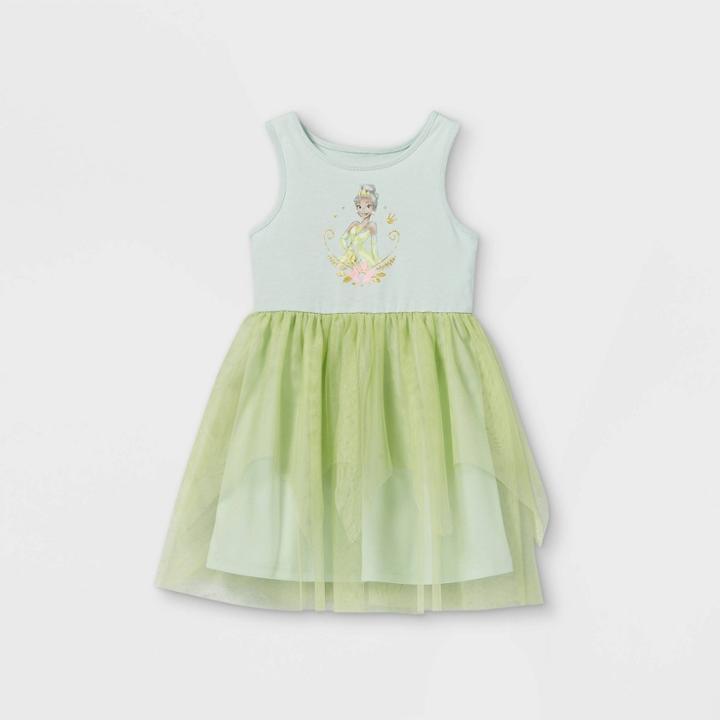 Toddler Girls' Disney Princess Tiana Sleeveless Knit Dress - Green